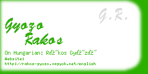 gyozo rakos business card